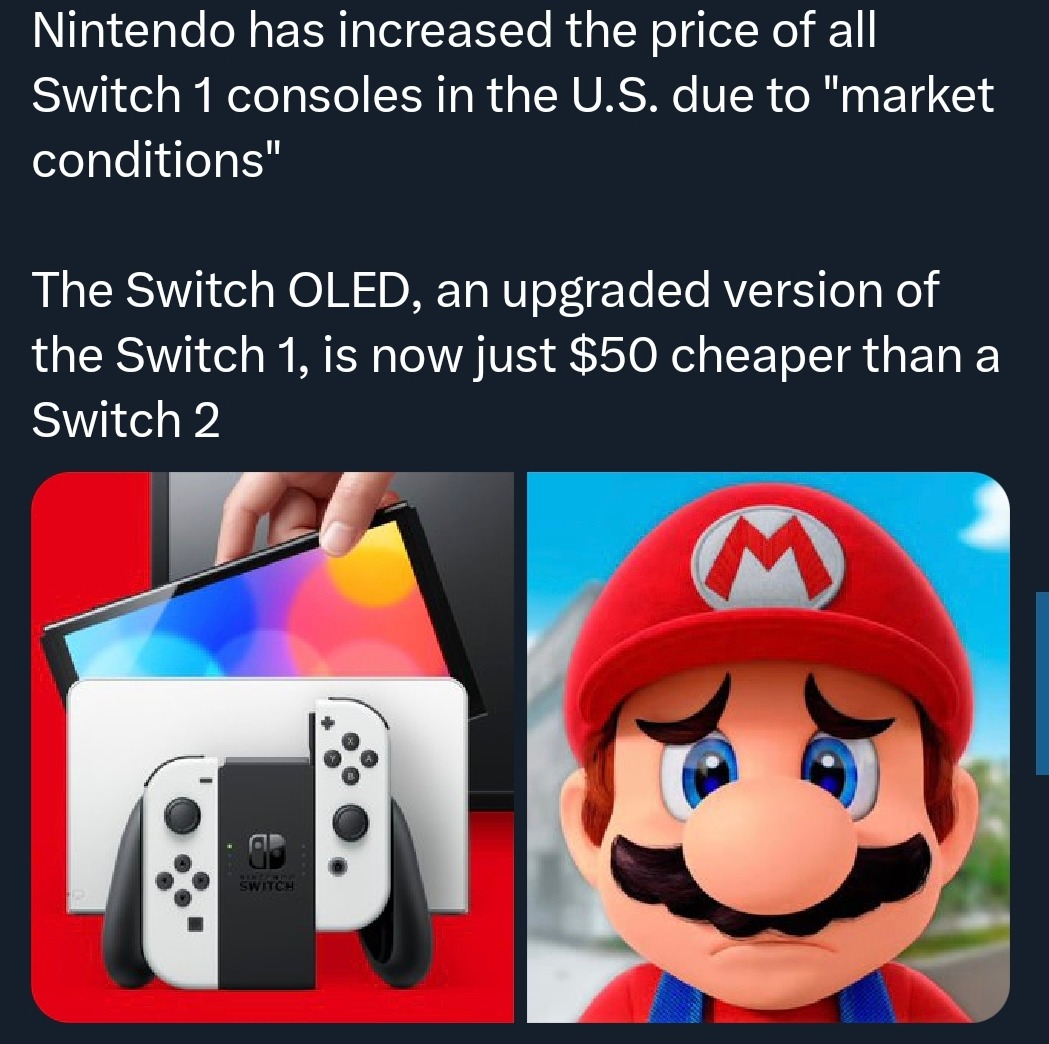 Nintendo really made the old Switch more expensive - meme