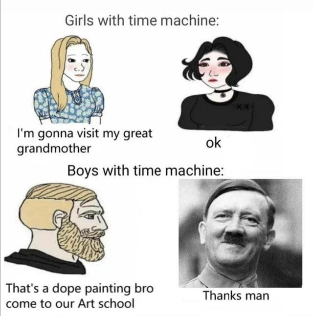 That's a dope painting lil Hitler - meme