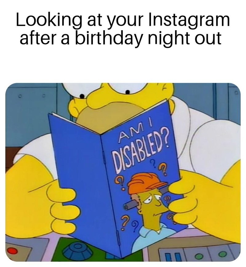 Birthday night out meme