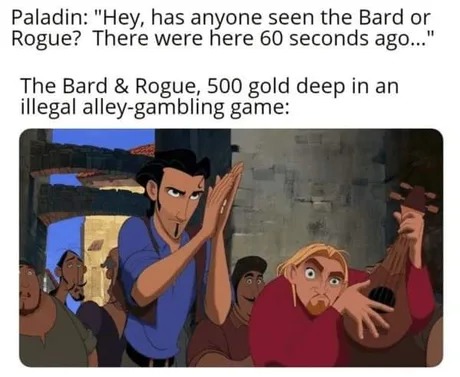 The Bard and Rogue - meme
