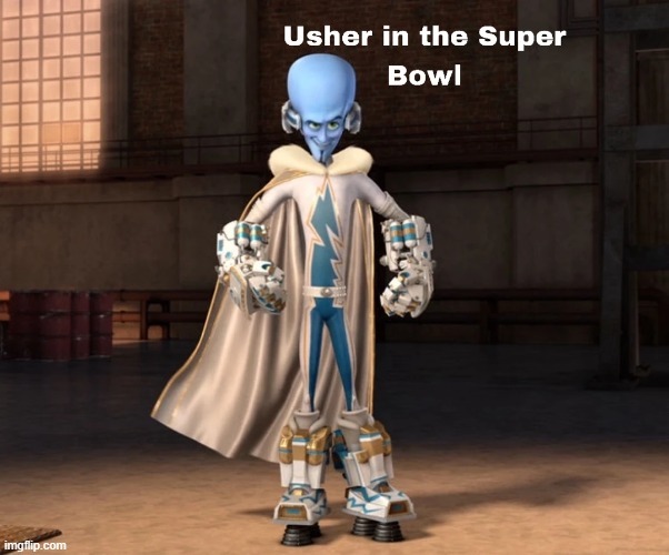 Usher in the Super Bowl - meme
