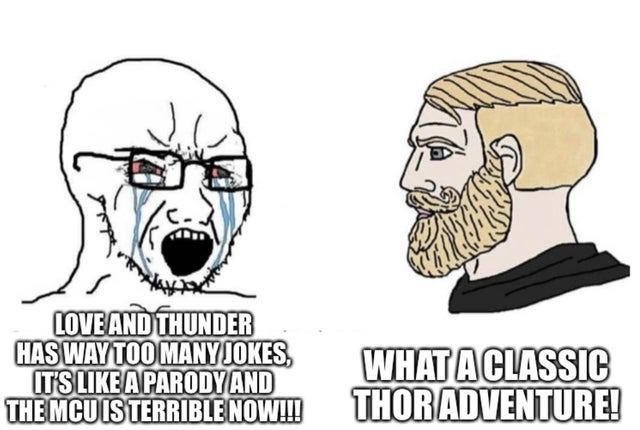 Thor Love and Thunder is cool - meme