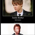 Chuck norris le gana a justin gayber