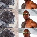 The Rock and medusa meme