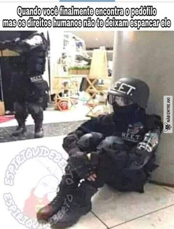 Direitos humanos é meu ovo - meme