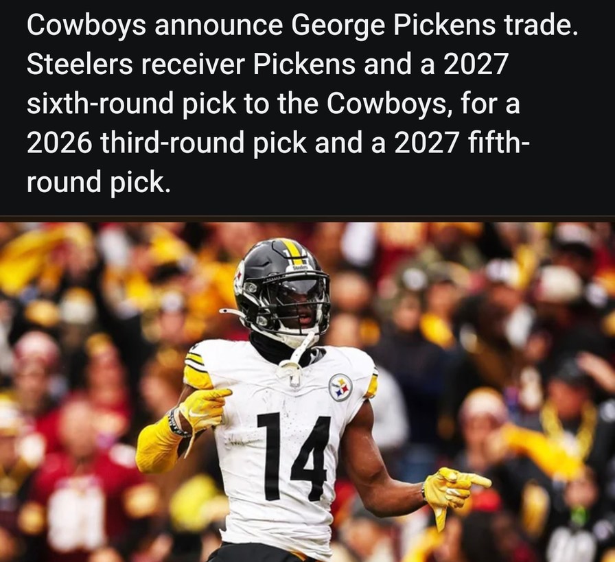 Cowboys trade for George Pickens, Steelers shake-up - meme
