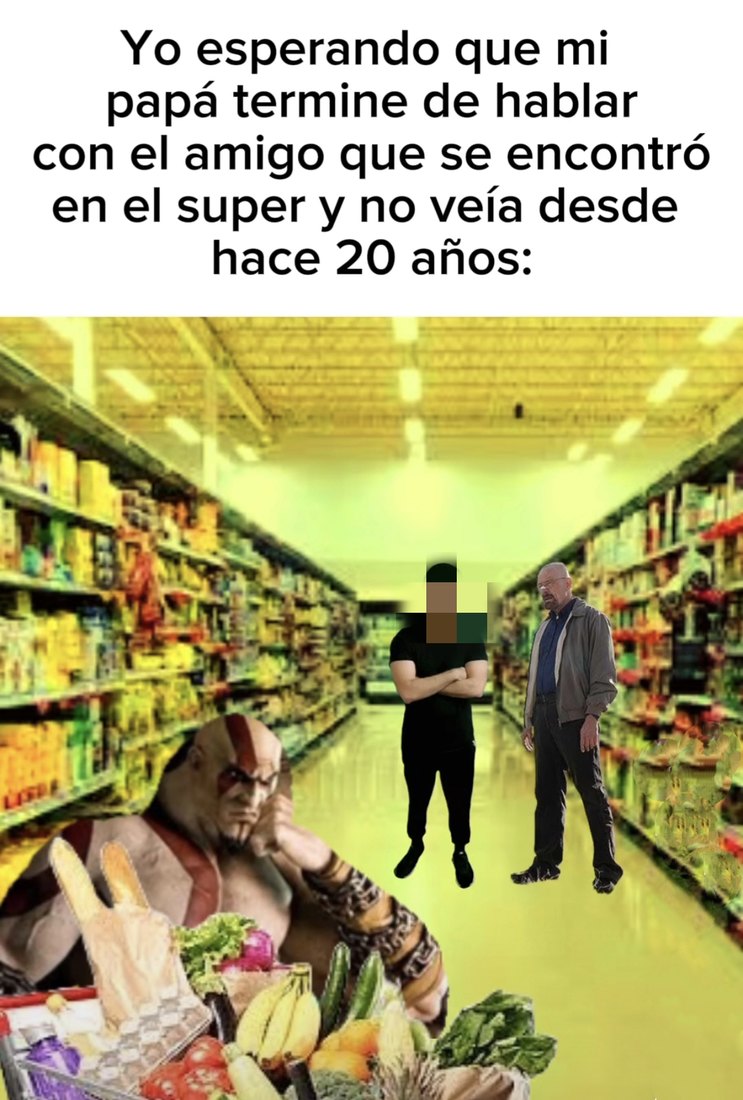 Esperando que mi papá termine de hablar con su amigo de hace 20 años - meme