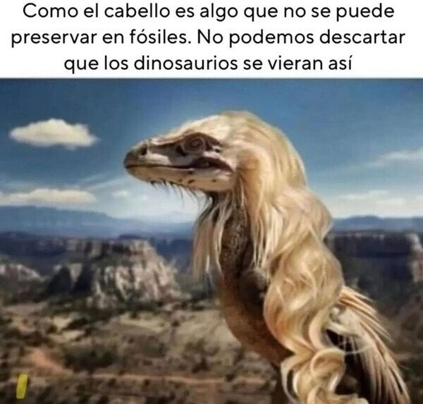 No podemos negar que los dinos se veían así sin pruebas - meme