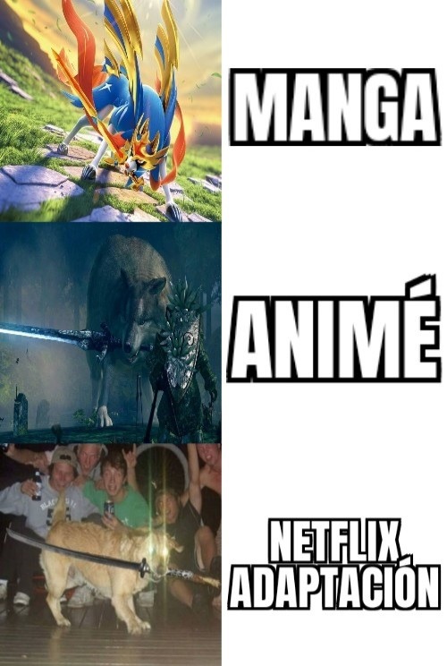 Manga / Animé / Netflix adaptación - meme