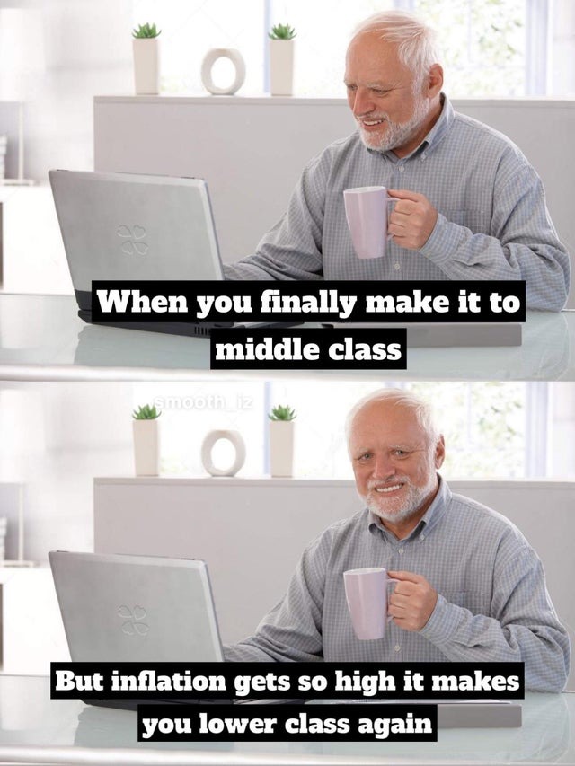 middle class vs inflation - meme