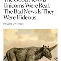 Unicorns were hideous