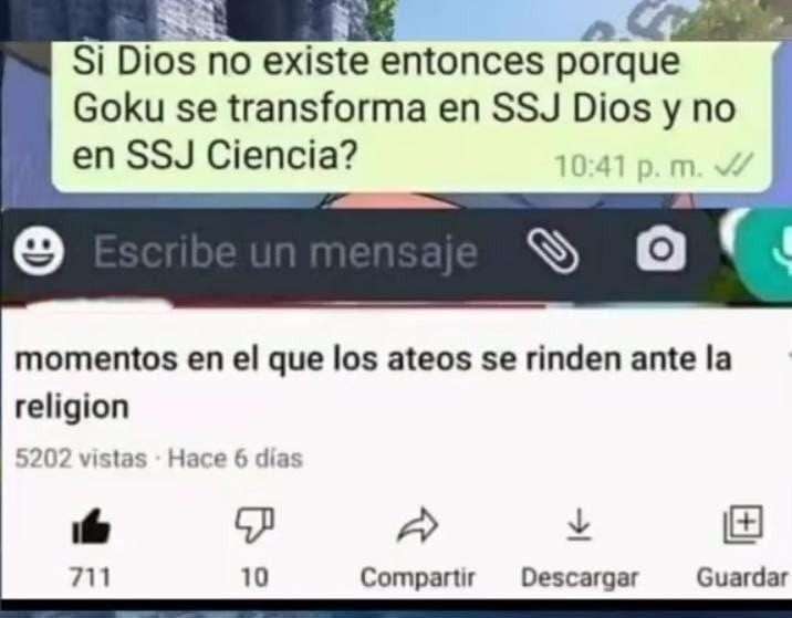 Goku es teólogo - meme