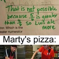 Mary's pizza could actually have been bigger