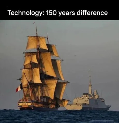 Tech: 150 years difference - meme