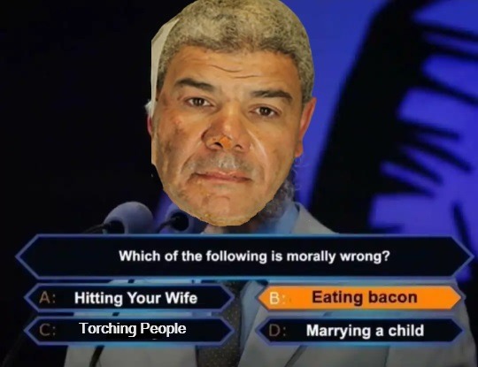 But he had a burn permit from Allah - meme