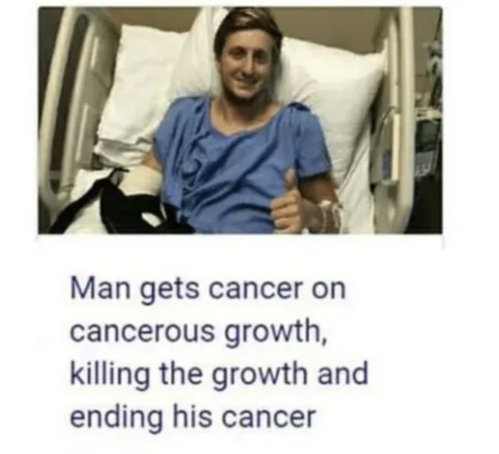 Use the cancer to destroy the cancer - meme