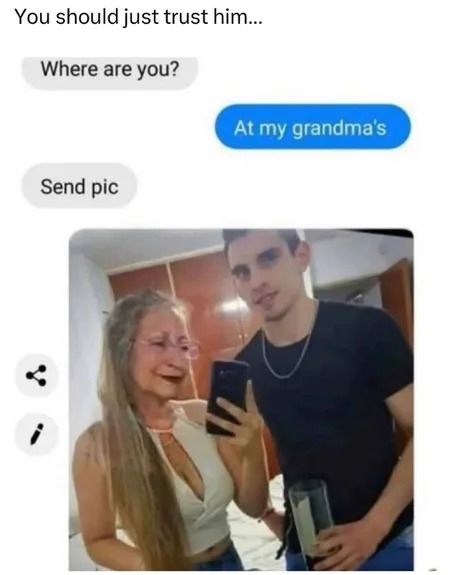 at grandmas - meme