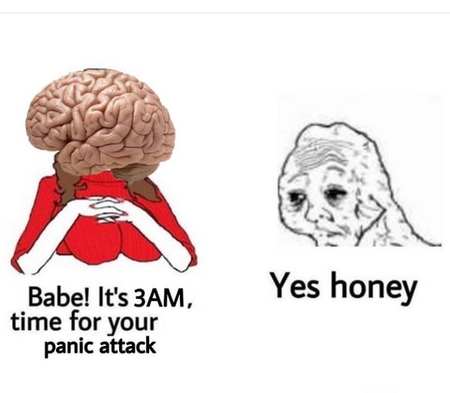 Dark panic attack - meme