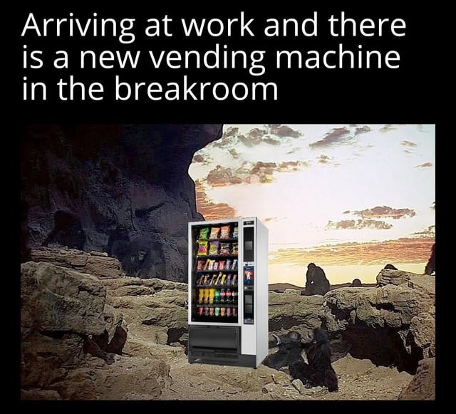 work new vending machine - meme