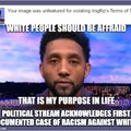 The first post ever removed in history for being racist against whites