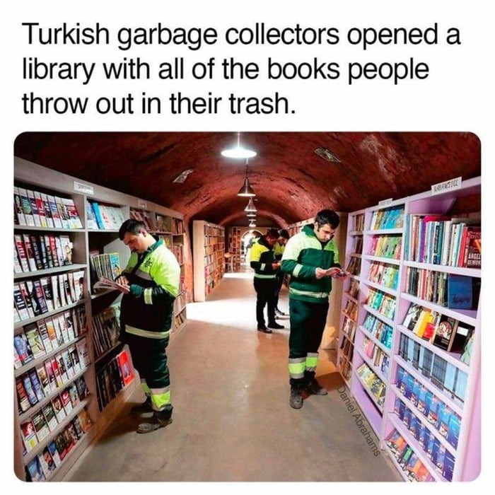 Trash library in Turkey - meme