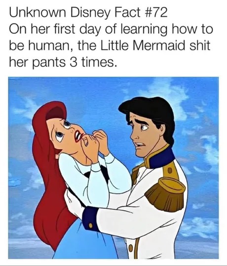 Unknown LIttle mermaid fact - meme