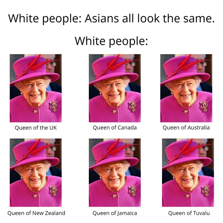 Asians all look the same - meme