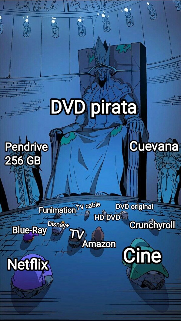 La pirateria vs streaming - meme