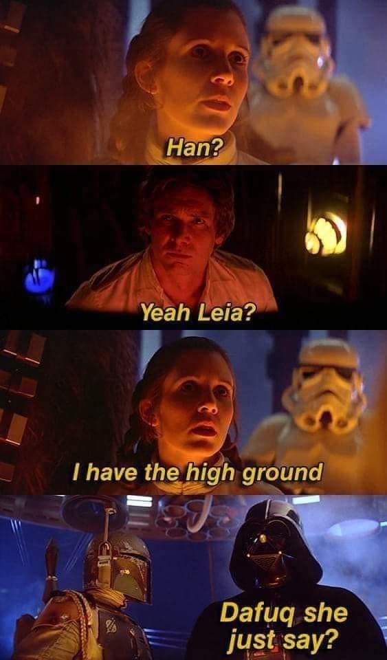 The high ground!! - meme