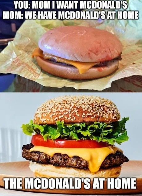 McDonald's at home - meme