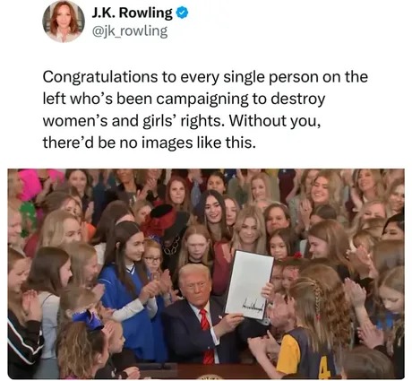 JK Rowling tweet about Trump executive order - meme