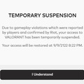 I got banned in valorant for 100 years