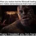 Minecraft Thanos meme