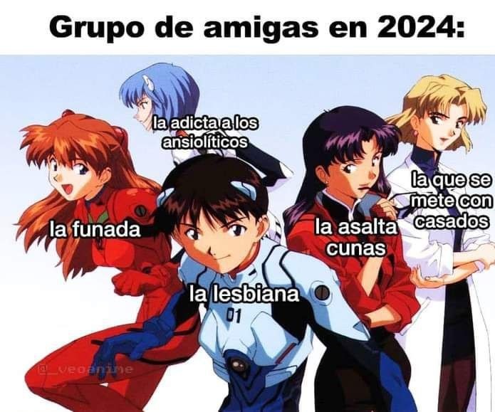 Grupos de amigas en el 2024 - meme