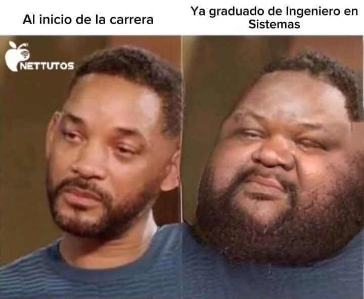 Transformación en ingeniero de sistemas - meme