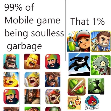 Mobile gamers meme