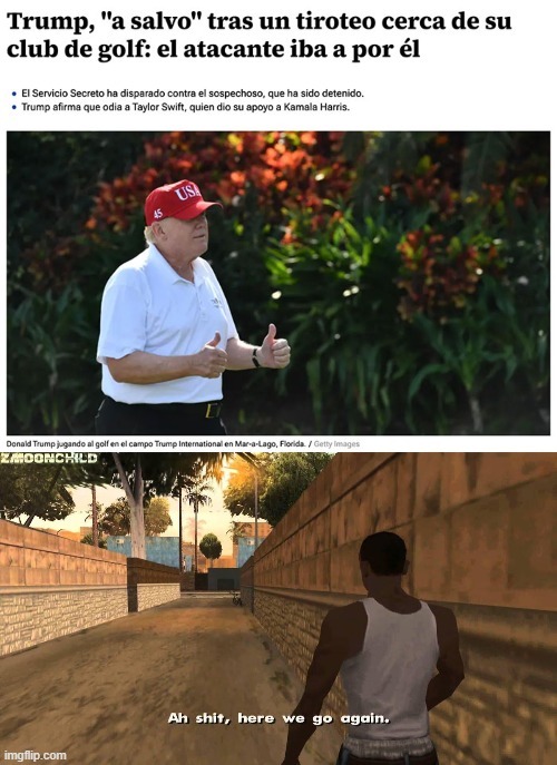 Meme del segundo intento de asesinato de Trump