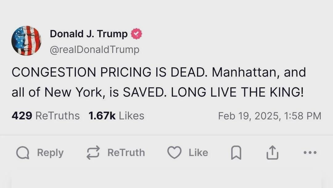 Congestion pricing meme news