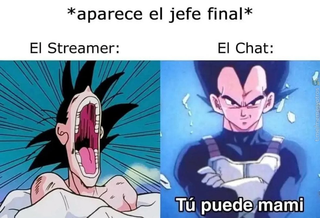 El jefe final aparece y el chat ya está en modo tómame - meme