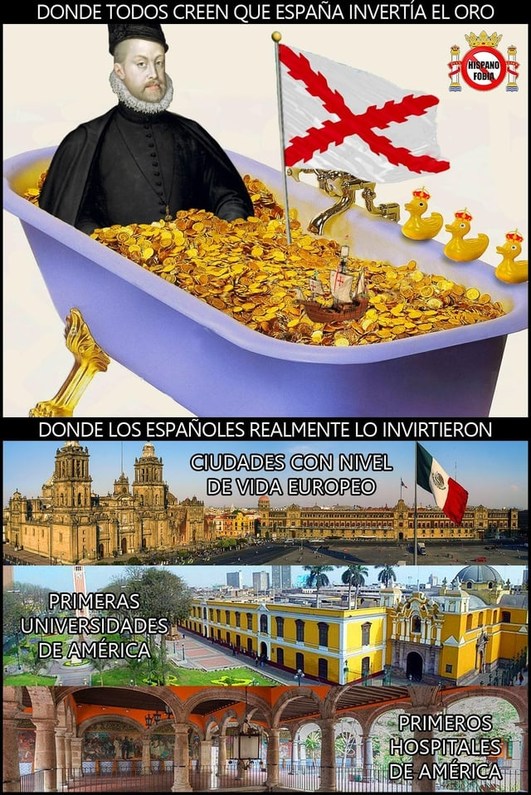 Cuando creías que España se gastó el oro en tonterías pero hizo hospitales - meme