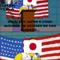 Ignoren que Japón esta hablando con la bandera de EEUU atrás