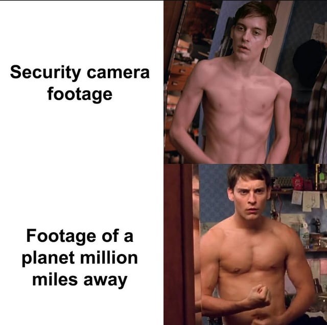 Footage of a planet million miles away - meme