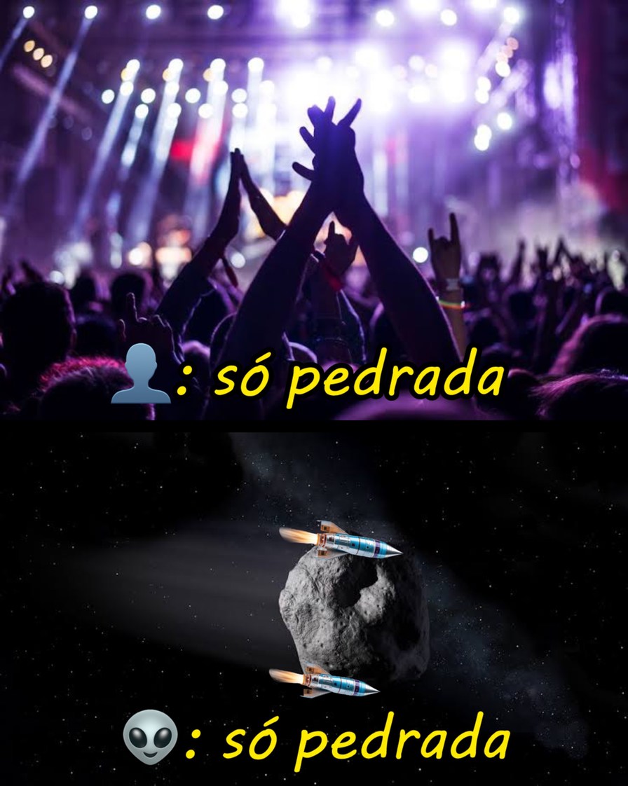 Só pedrada - meme