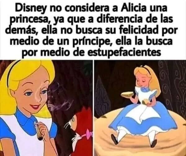 Punto para Licha. ¿Será verdad que ya no es princesa por fumarse un porro? - meme
