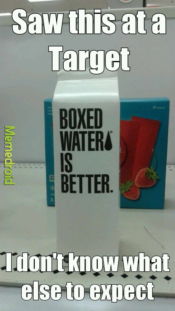 Carton of water - meme