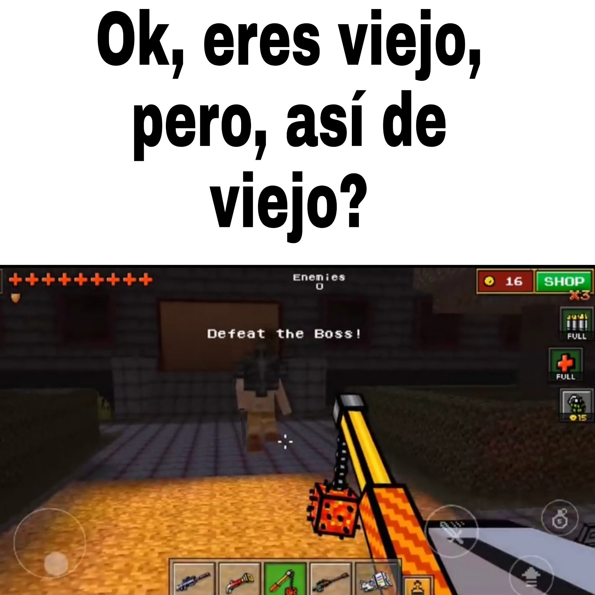 Contexto el el antiguo jefe de la escuela en pg3d - meme