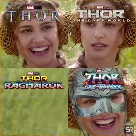 Natalie Portman en las pelis de Thor - meme