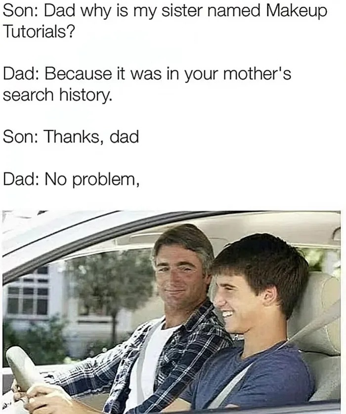 Should've been "No problem, Your browser history is empty" - meme