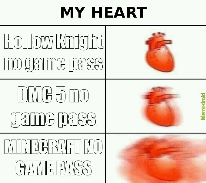 Game pass do Xbox - meme