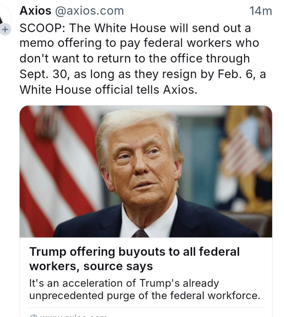 Federal employee buyout meme news